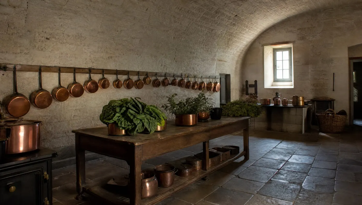 The vaulted kitchens in the piers of the bridge